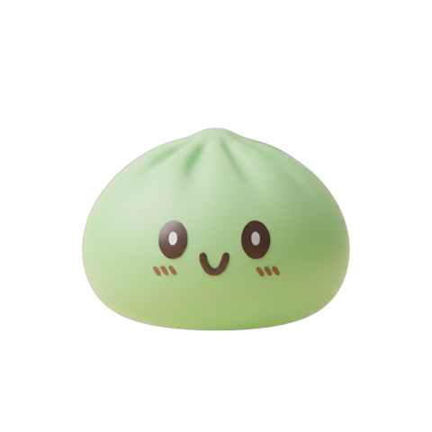 Giant Dumpling Squishy Verde Jumbo — squishy antiestrés slow-rise kawaii