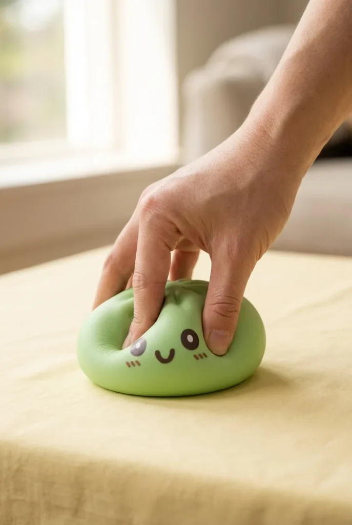 Giant Dumpling Squishy Verde Jumbo apretado entre los dedos