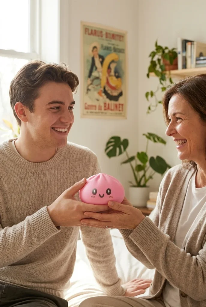 Giant Dumpling Squishy Rosa de regalo