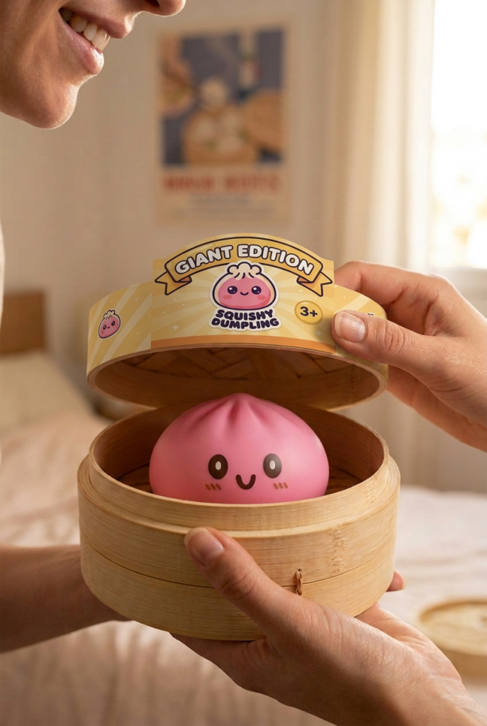 Unboxing de Giant Dumpling Squishy Rosa