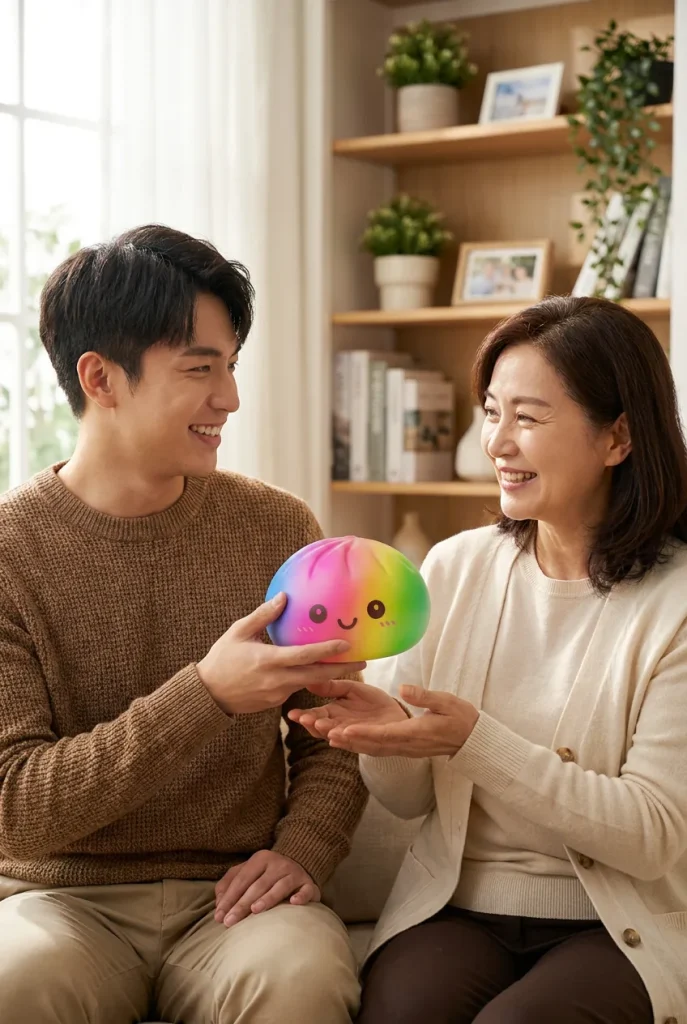 Rainbow Dumpling Squishy Gigante 15 cm de regalo