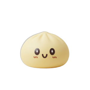 Squishy Dumpling Amarillo Gigante — squishy antiestrés slow-rise kawaii