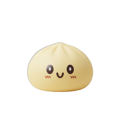 Squishy Dumpling Amarillo Gigante — squishy antiestrés slow-rise kawaii