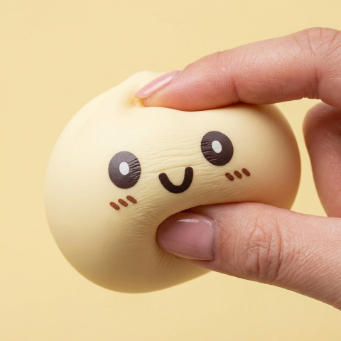 Squishy Dumpling Amarillo Gigante — efecto slow-rise, la espuma recupera su forma