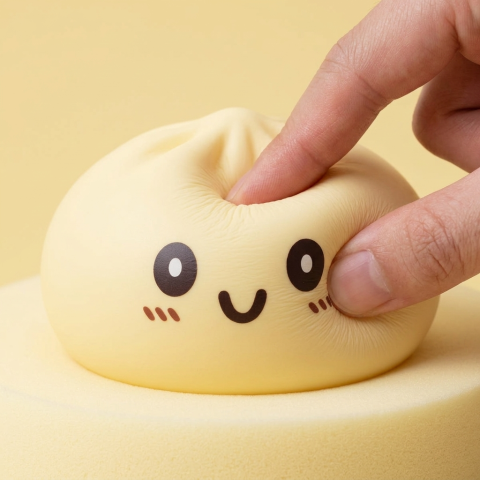 Squishy Dumpling Amarillo Gigante apretado, material squishy