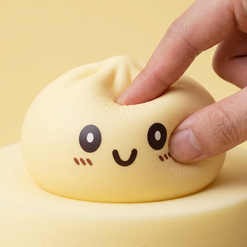 Squishy Dumpling Amarillo Gigante apretado, material squishy