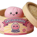 Los Clásicos — dumpling squishy en su caja de vapor de bambú