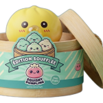 Los Esponjosos — dumpling squishy en su caja de vapor de bambú