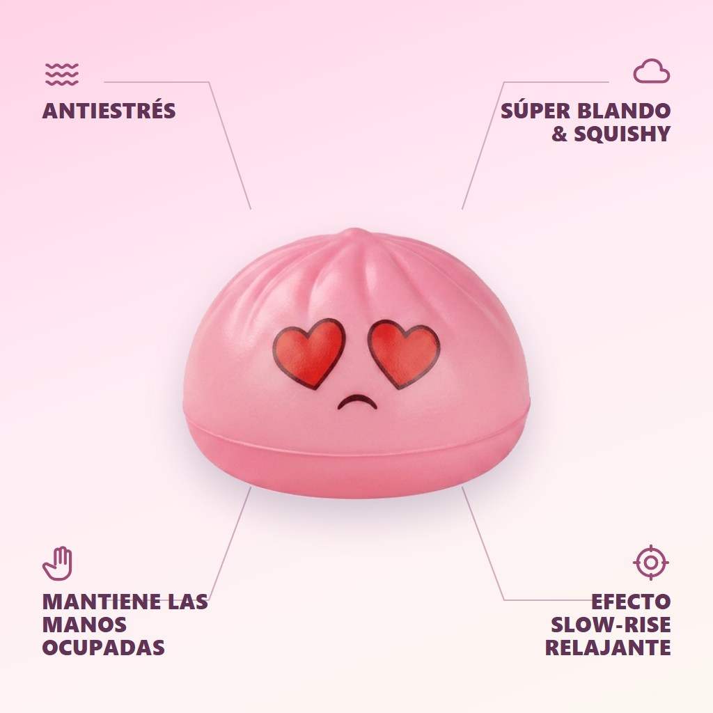 Mini Dumpling Squishy Kawaii Sorpresa — antiestrés, ultra blando, efecto slow-rise