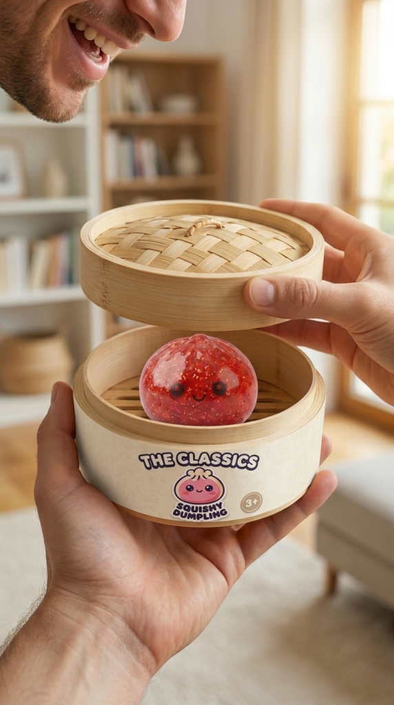 Unboxing de Mini Dumpling Squishy Metálico Brillante