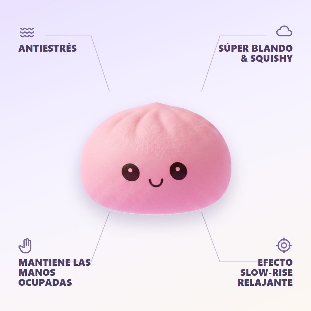 Mini Dumplings Squishy Mystery Sorpresa — antiestrés, ultra blando, efecto slow-rise
