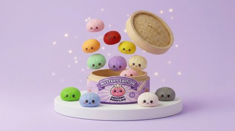 Mini Dumplings Squishy Mystery Sorpresa — squishy antiestrés slow-rise