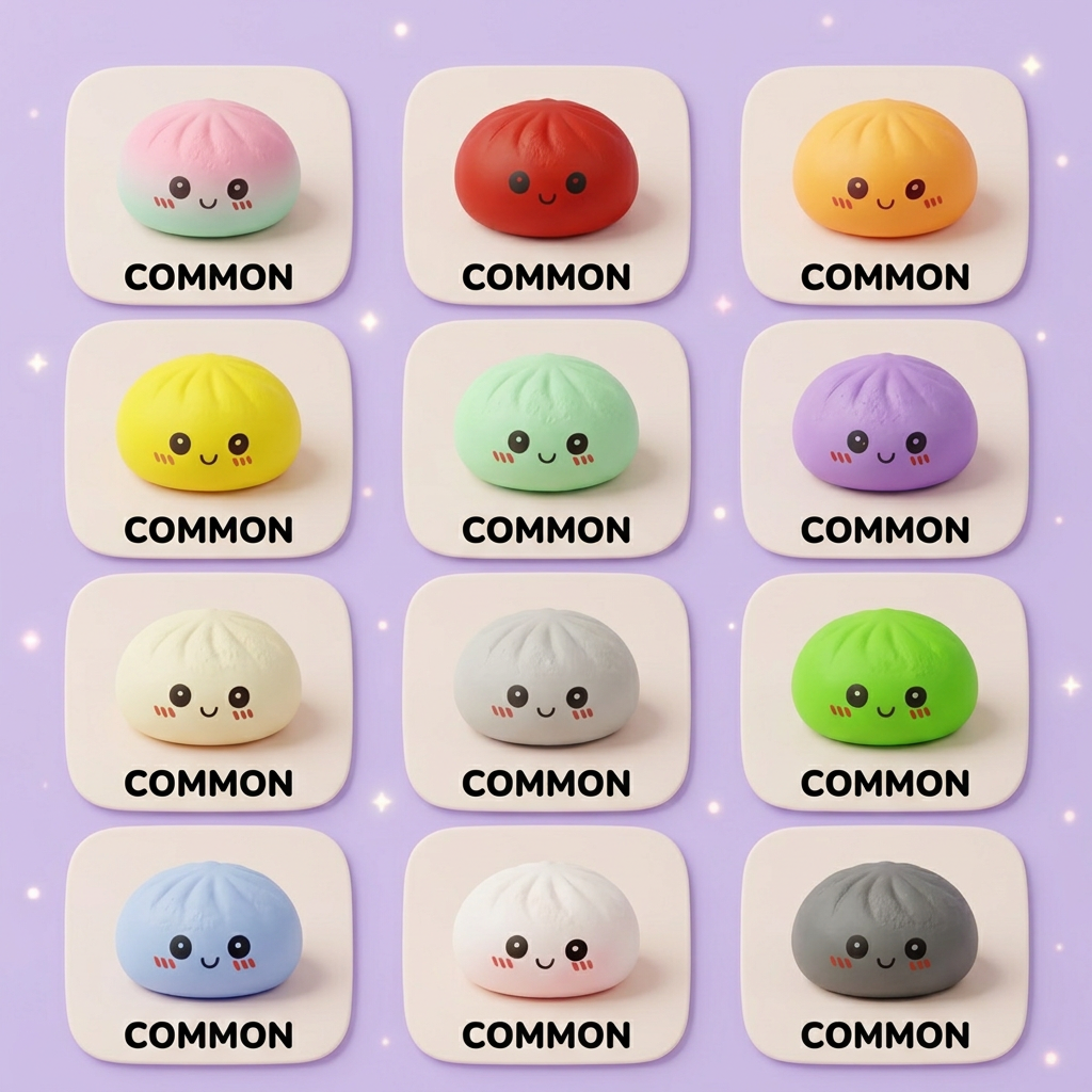 Mini Dumplings Squishy Mystery Sorpresa — los diferentes squishy posibles