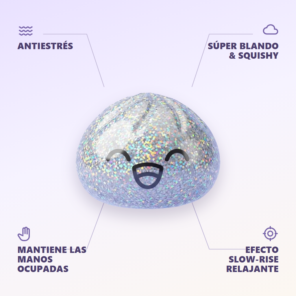 Rare Dumpling Squishy Mystery Coleccionable — antiestrés, ultra blando, efecto slow-rise