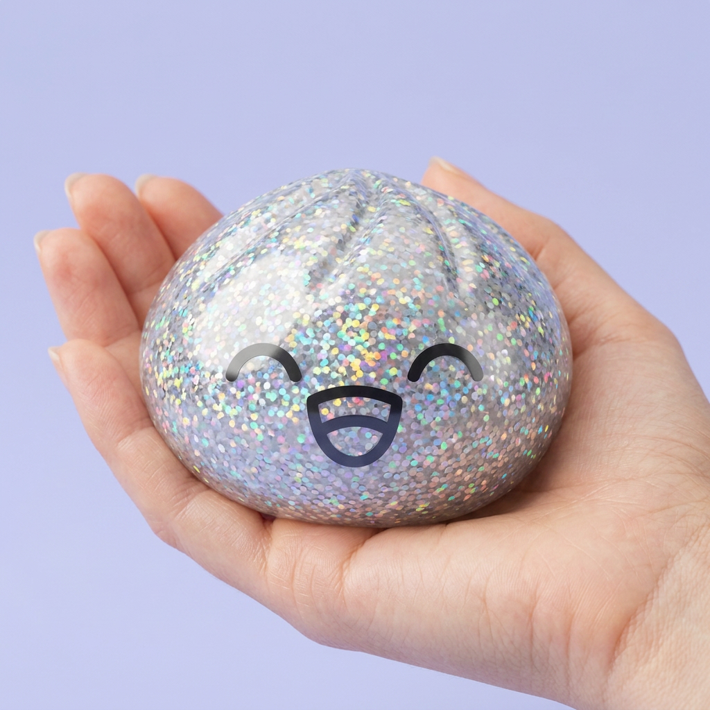 Rare Dumpling Squishy Mystery Coleccionable en la mano, tamaño real