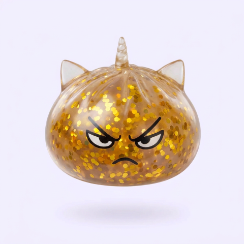 Glitter Dumpling Squishy Rare Unicornio Mágico — el squishy raro de la caja sorpresa