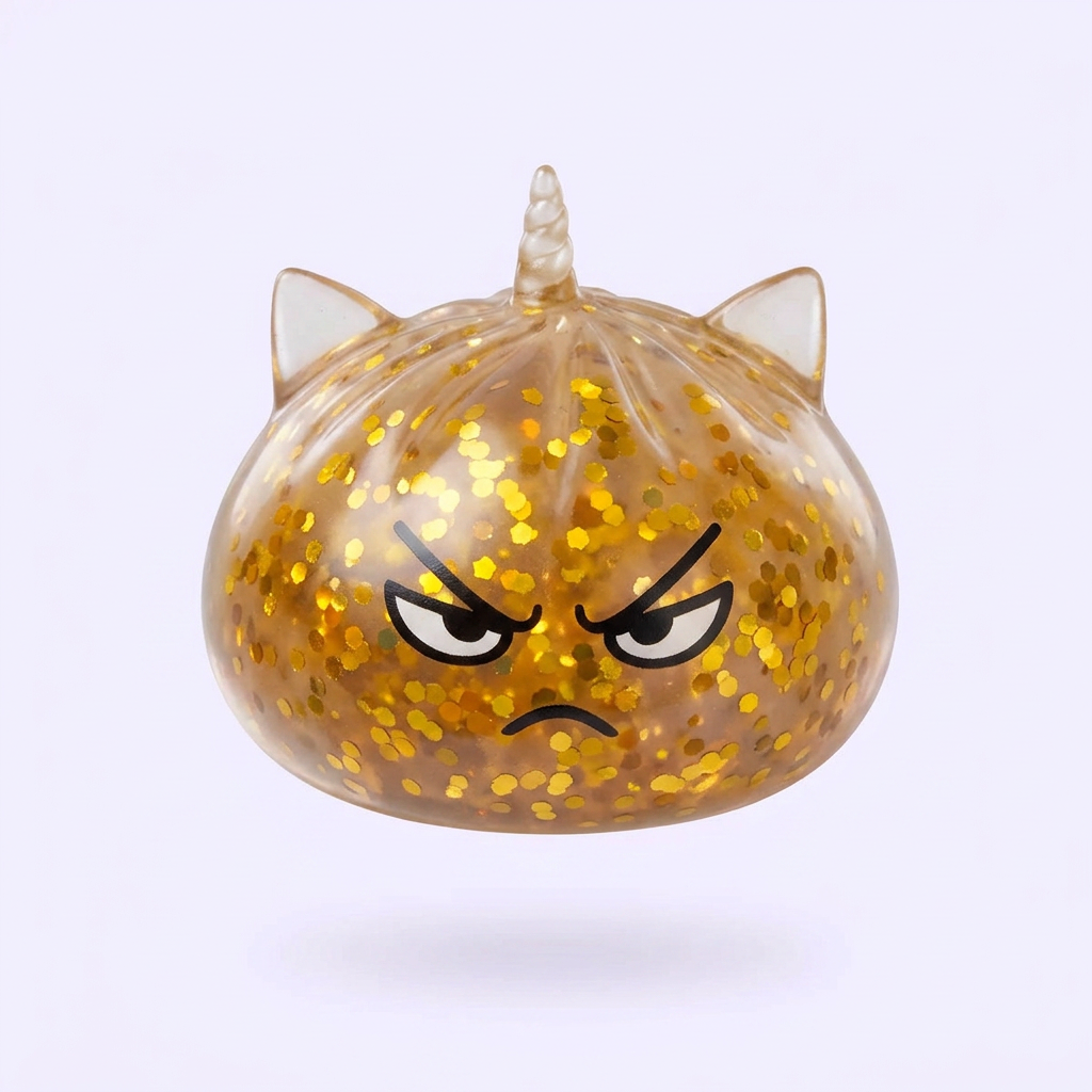 Glitter Dumpling Squishy Rare Unicornio Mágico — el squishy raro de la caja sorpresa