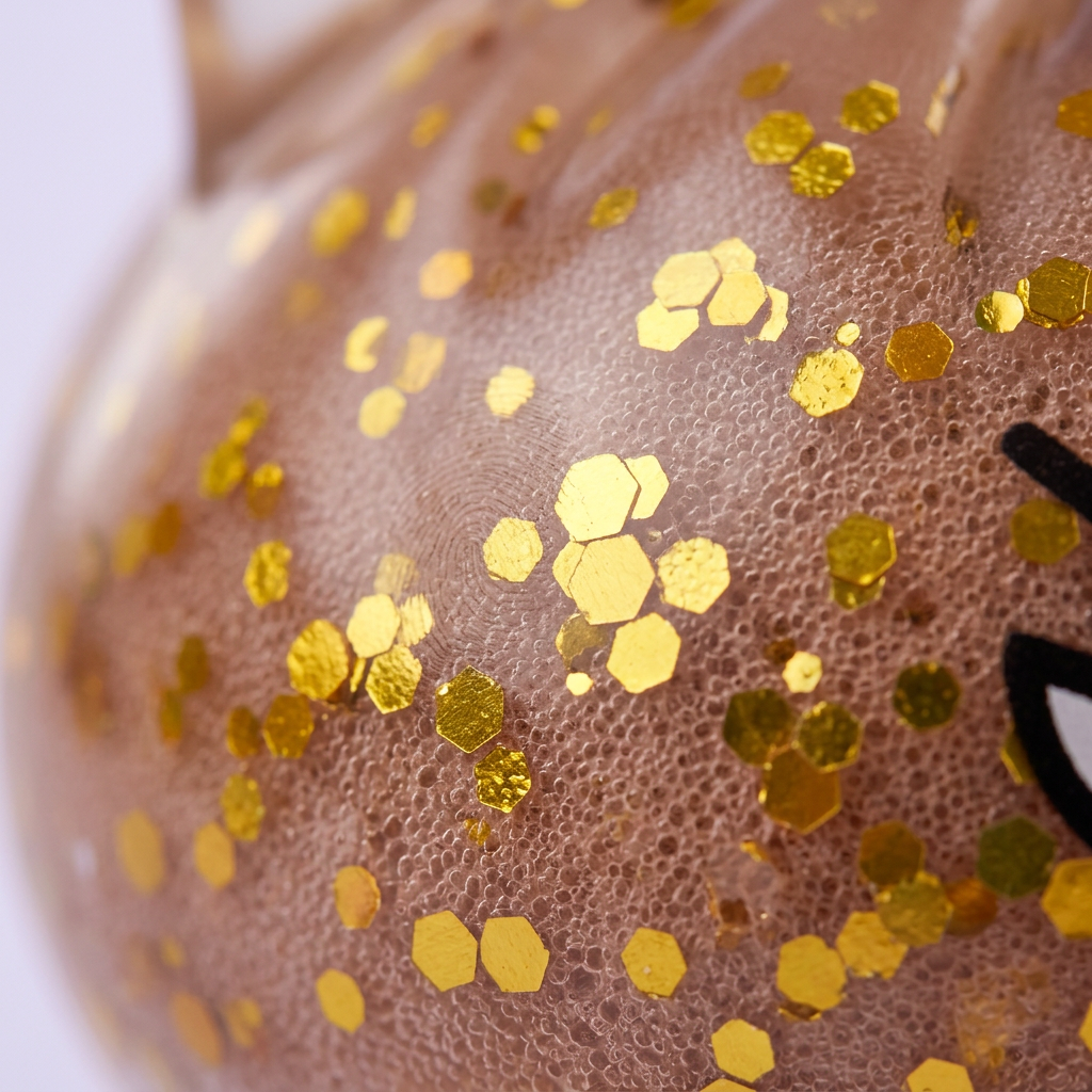 Glitter Dumpling Squishy Rare Unicornio Mágico — primer plano macro de la textura