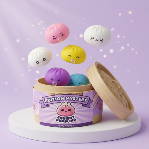 Mystery Dumpling Squishy Caja Sorpresa — squishy antiestrés slow-rise kawaii