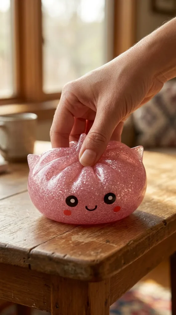 Mystery Dumpling Squishy Glitter Unicornio apretado entre los dedos