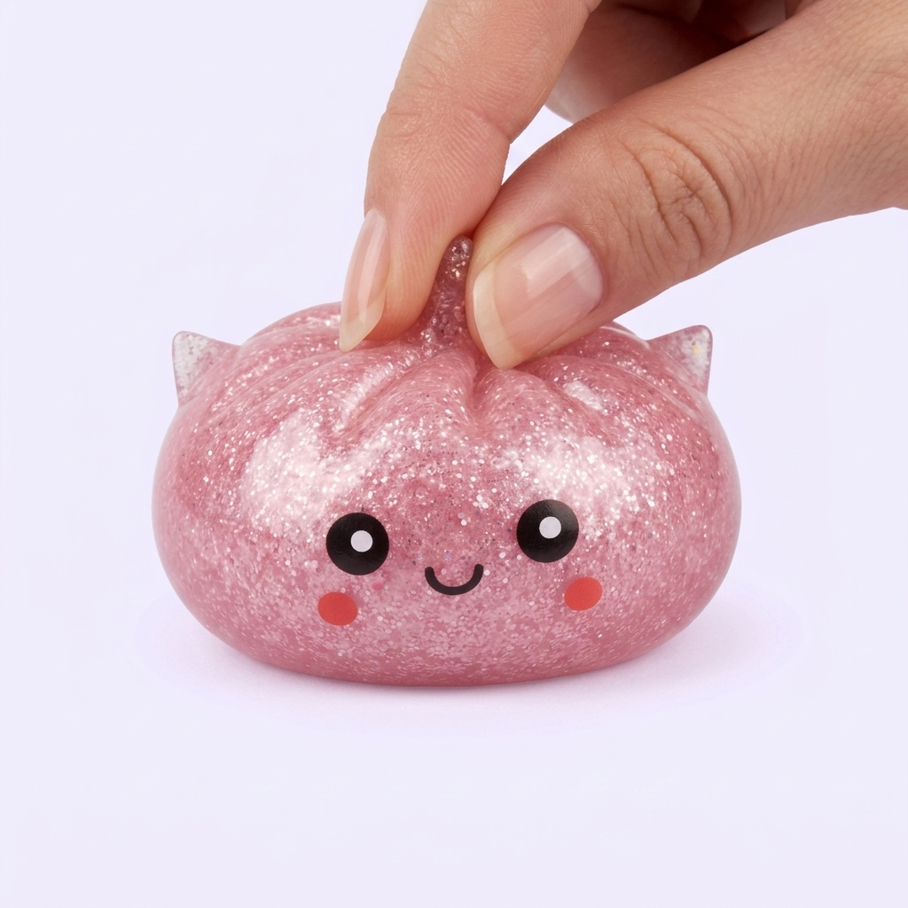 Mystery Dumpling Squishy Glitter Unicornio apretado, material squishy