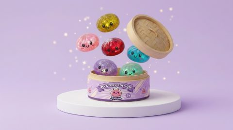 Dumplings Squishy Glitter Sorpresa — squishy antiestrés slow-rise