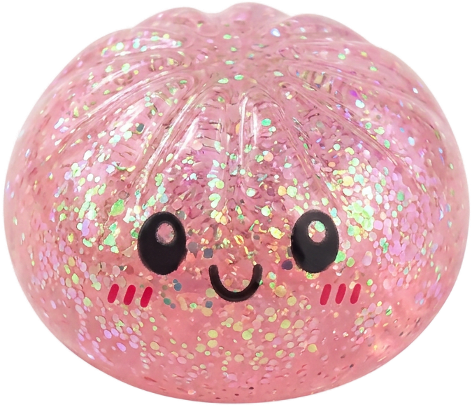 Dumplings Squishy Glitter Sorpresa — squishy solo, tamaño real