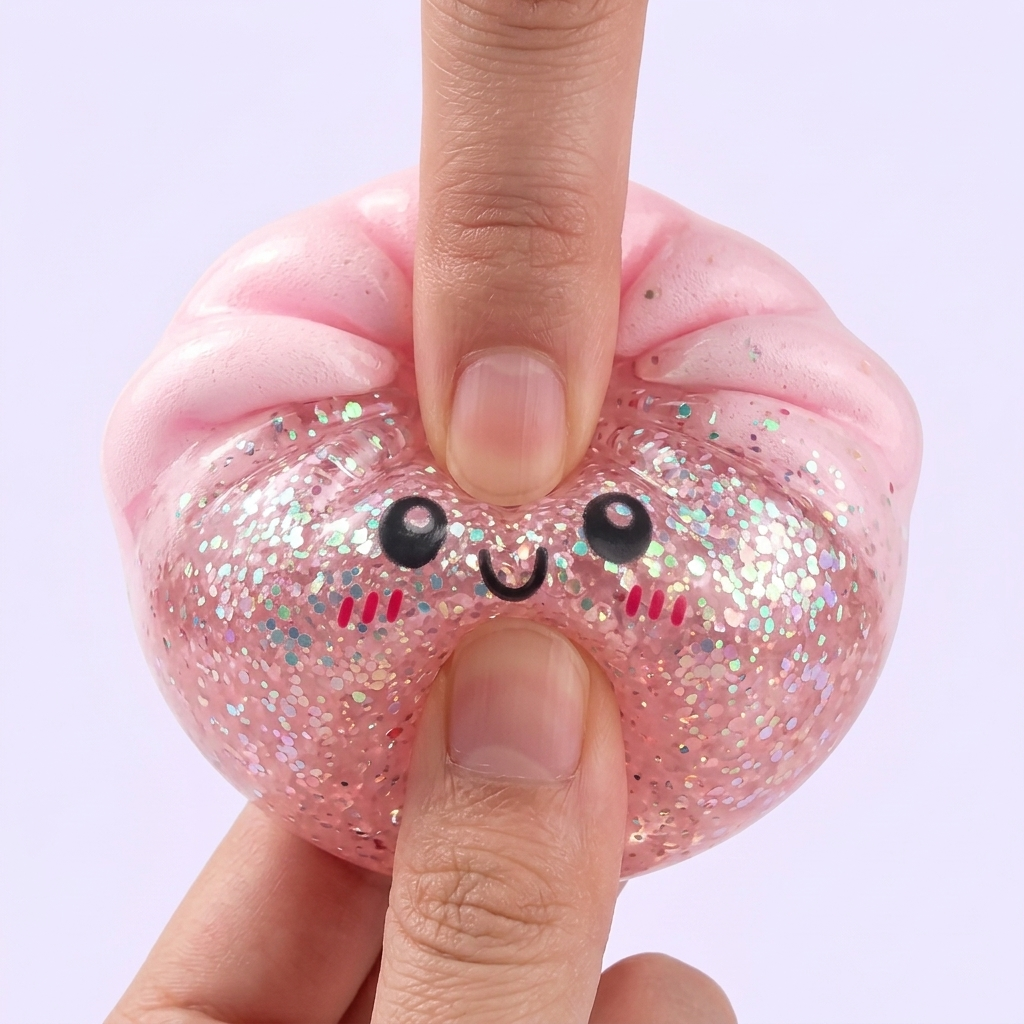Dumplings Squishy Glitter Sorpresa — efecto slow-rise, la espuma recupera su forma