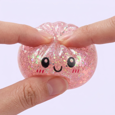 Dumplings Squishy Glitter Sorpresa apretado, material squishy