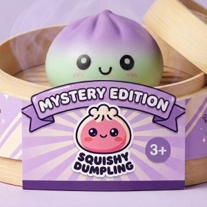 Dumpling Squishy Ombre Mystery Degradado en su cesta de vapor de bambú
