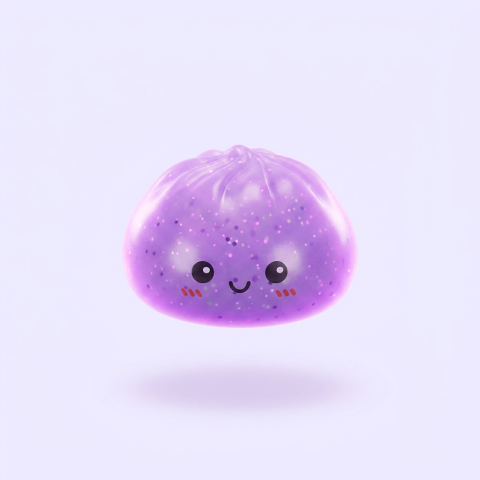 Dumpling Squishy Mystery Glow in the Dark con Purpurina — el squishy raro de la caja sorpresa
