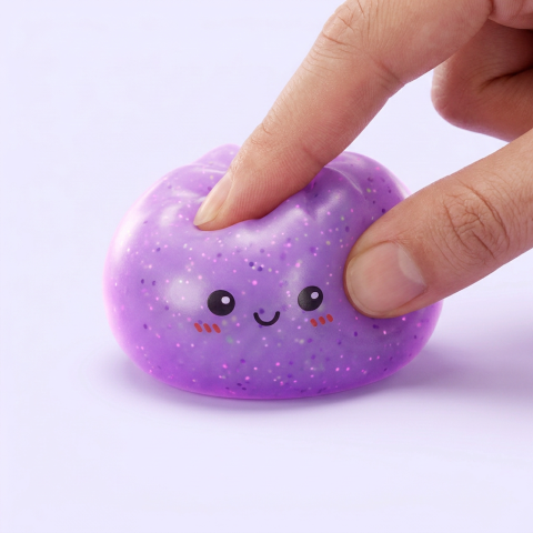 Dumpling Squishy Mystery Glow in the Dark con Purpurina apretado, material squishy