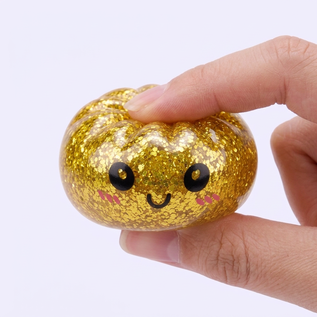 Squishy Dumpling Mystery Glitter Mini Set Bambú apretado, material squishy