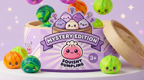 Dumpling Squishy Mystery Tie Dye Mini — squishy antiestrés slow-rise
