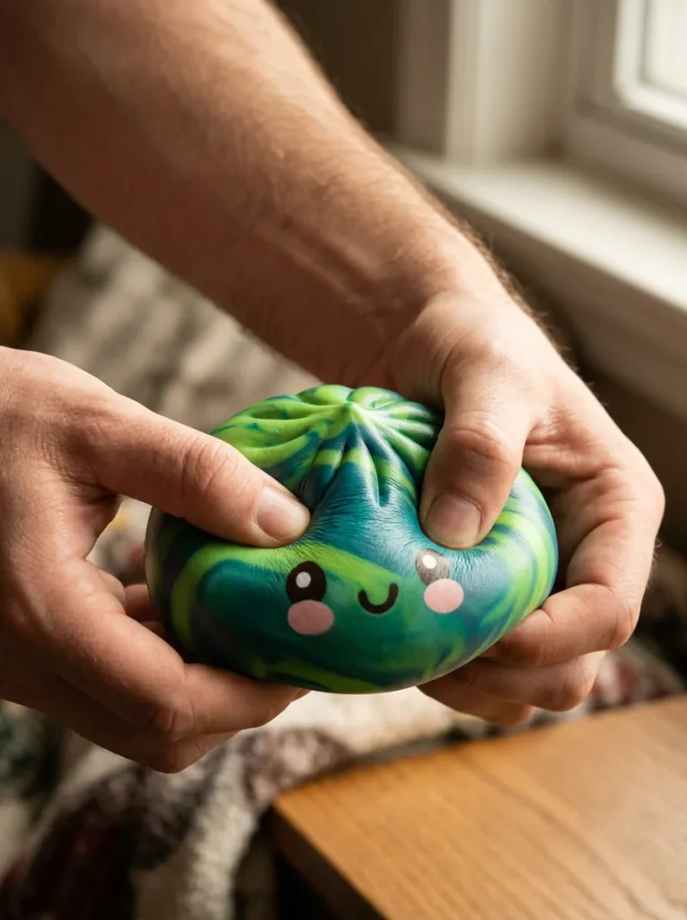 Dumpling Squishy Mystery Tie Dye Mini apretado entre los dedos