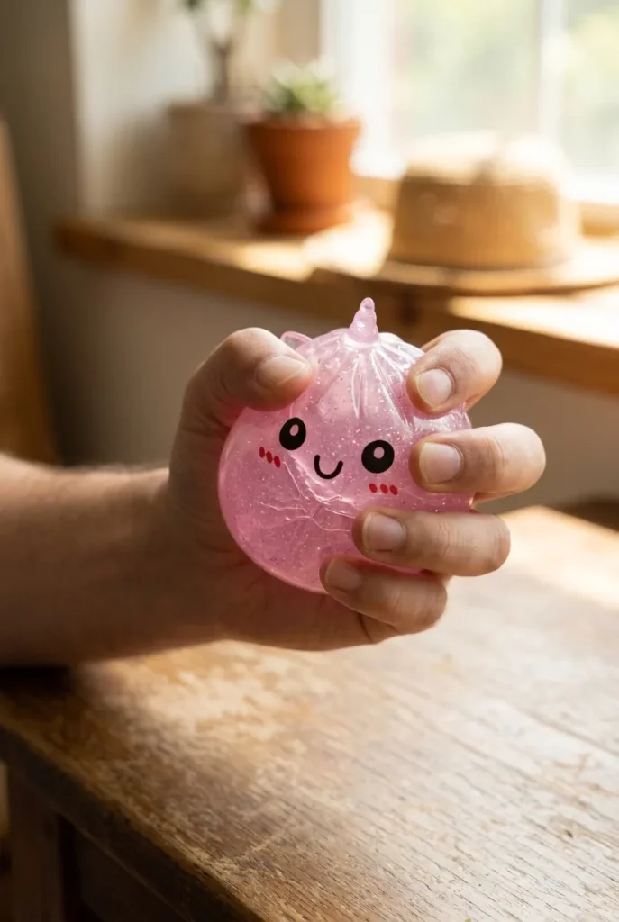 Dumpling Squishy Unicornio Mystery Mini apretado entre los dedos