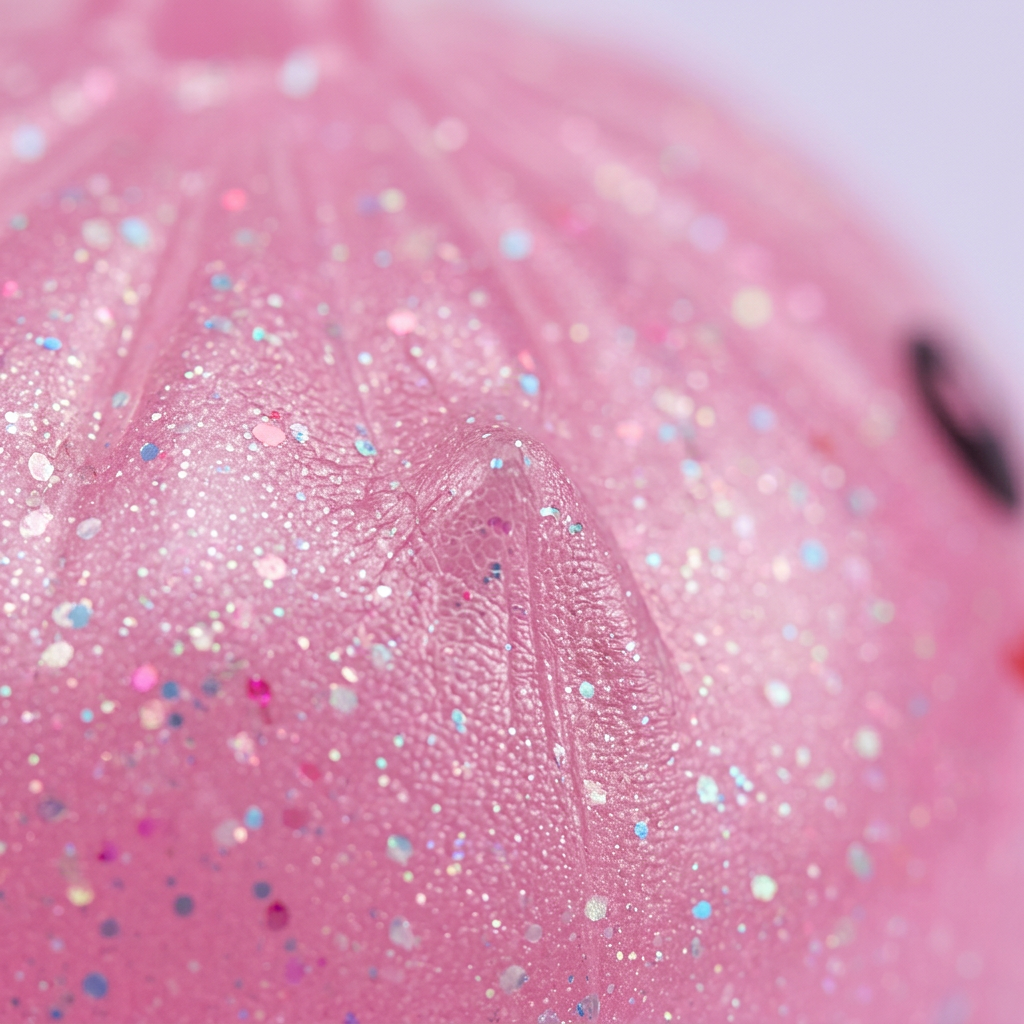 Dumpling Squishy Unicornio Mystery Mini — primer plano macro de la textura