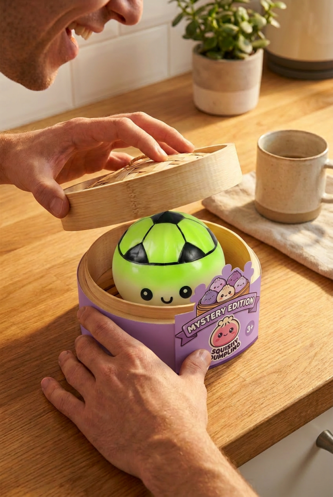 Unboxing de Mystery Dumpling Squishy Edición Fútbol