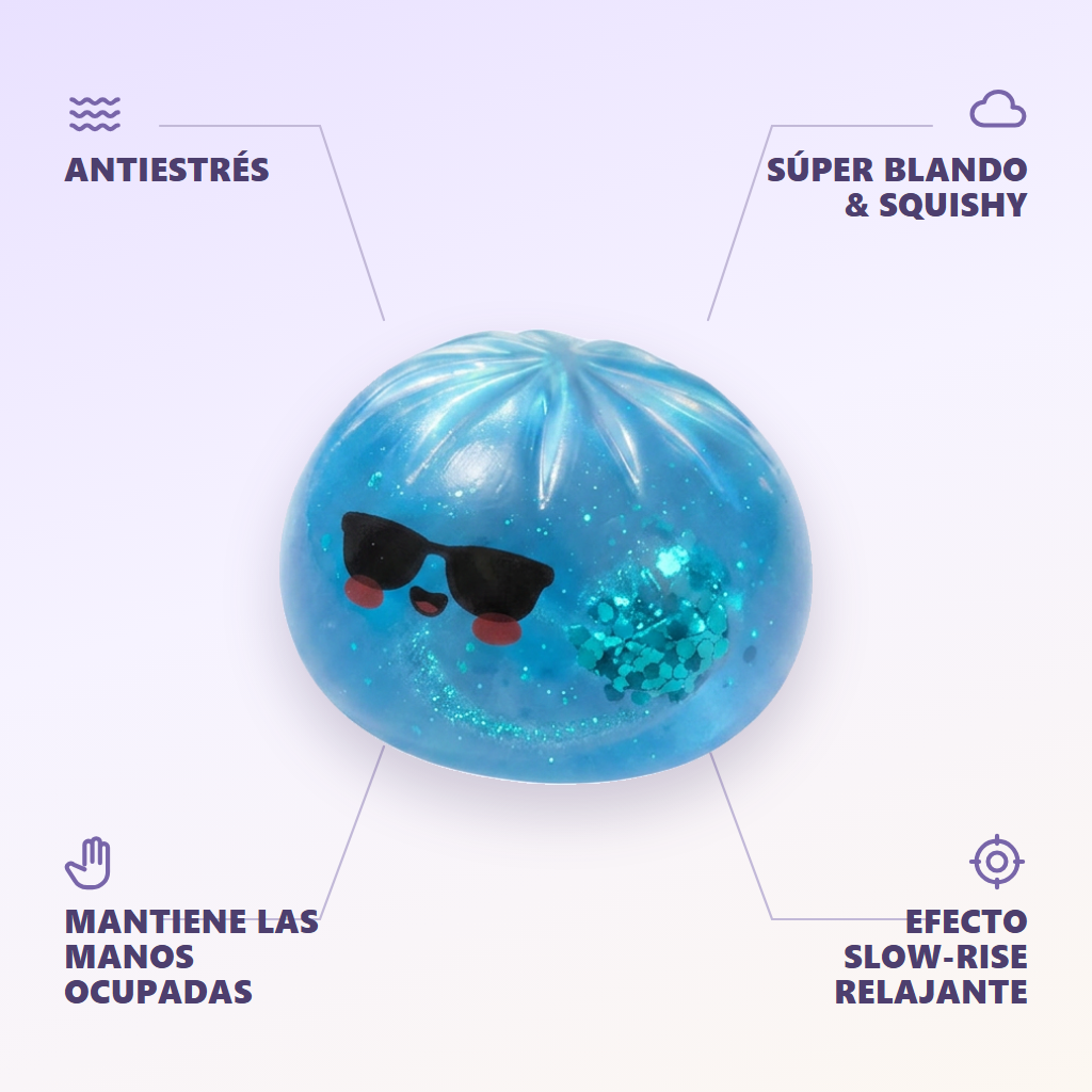 Mystery Dumpling Squishy Edición Verano — antiestrés, ultra blando, efecto slow-rise
