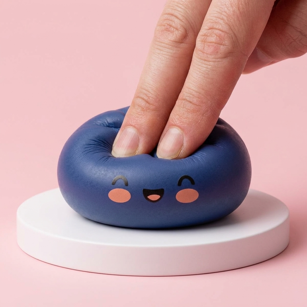 Navy Dumpling Squishy Azul Marino Medianoche apretado, material squishy