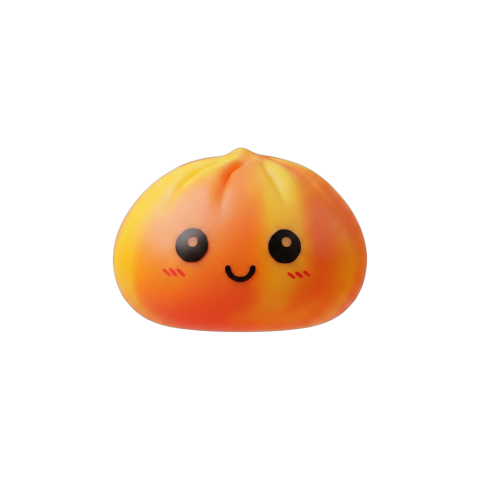 Squishy Dumpling Tie Dye Naranja Atardecer — squishy antiestrés slow-rise
