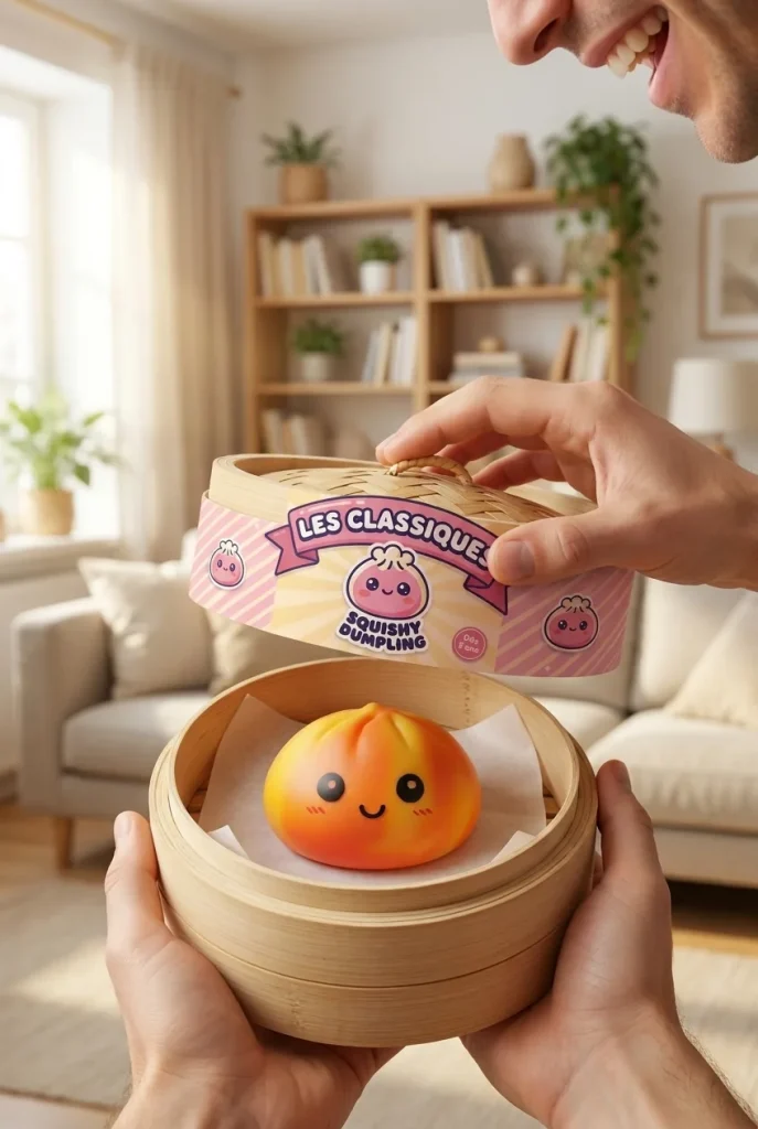 Unboxing de Squishy Dumpling Tie Dye Naranja Atardecer
