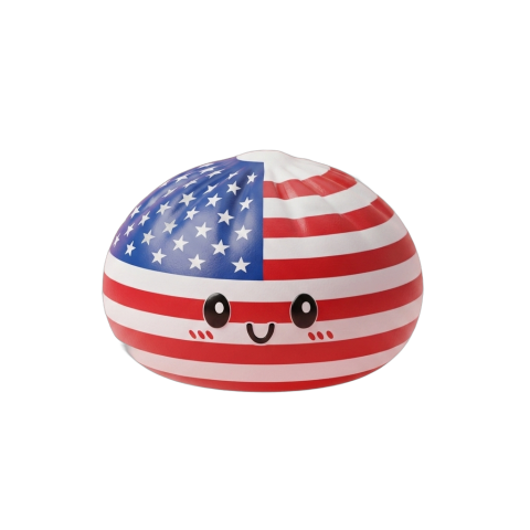 Squishy Dumpling USA Bandera Americana — squishy antiestrés slow-rise kawaii
