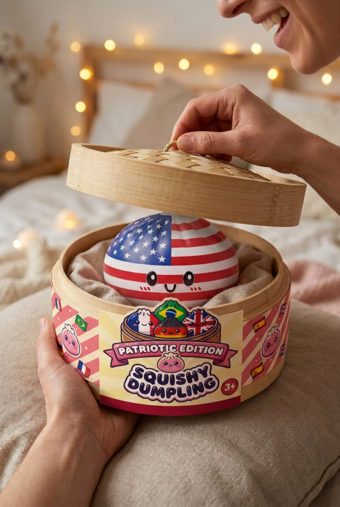 Unboxing de Squishy Dumpling USA Bandera Americana