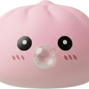 Dumpling Squishy Rosa Mullido — squishy antiestrés slow-rise kawaii