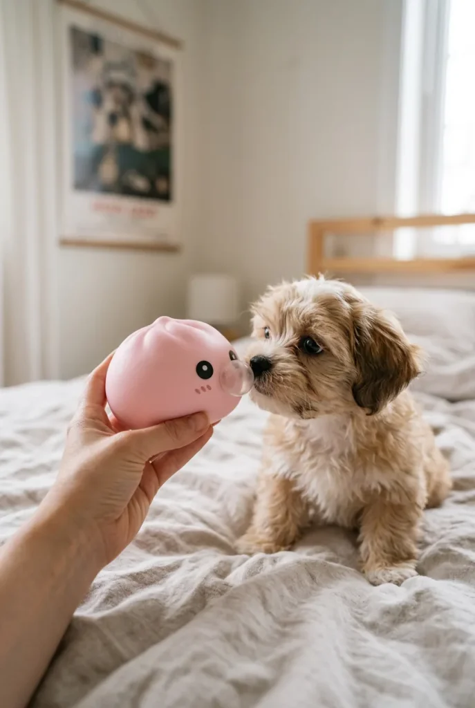 Dumpling Squishy Rosa Mullido y un animal
