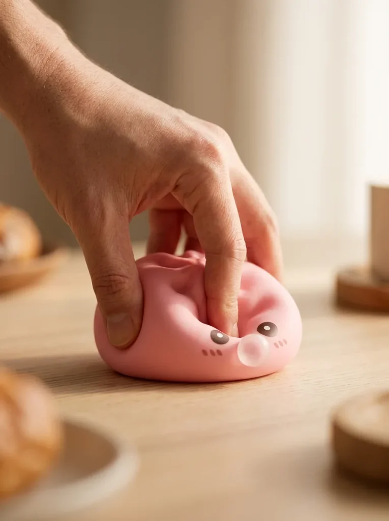 Dumpling Squishy Rosa Mullido apretado entre los dedos
