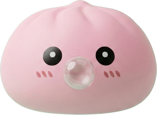 Dumpling Squishy Rosa Mullido — squishy antiestrés slow-rise kawaii