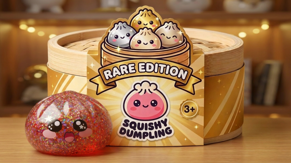 Galaxy Dumpling Squishy Rosa Kawaii en un ambiente de escritorio