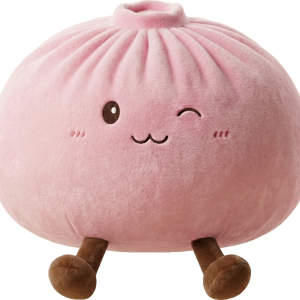 Squishy Dumpling Toy Rosa Gigante — squishy antiestrés slow-rise kawaii